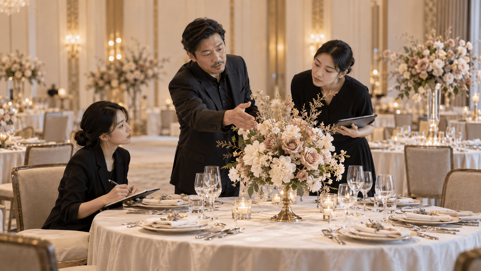 婚礼桌花怎么设计：先通过视线、撤台和机位三道验收封面
